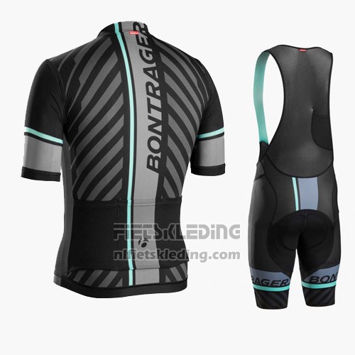2016 Fietskleding Trek Bontrager Zwart en Grijs Korte Mouwen en Koersbroek